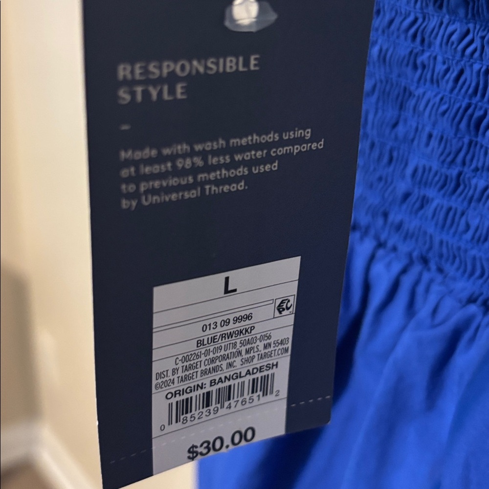 Universal Thread Royal Blue Halter Maxi Dress with side pockets. - Picture 5 of 8